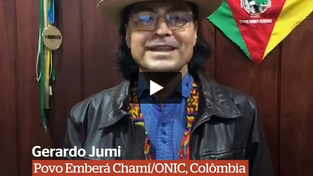 “Aqui da Colômbia, nossa solidariedade ao povo Ayoreo”