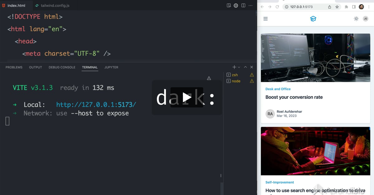 18. Cómo funciona el Dark Mode en Tailwind CSS