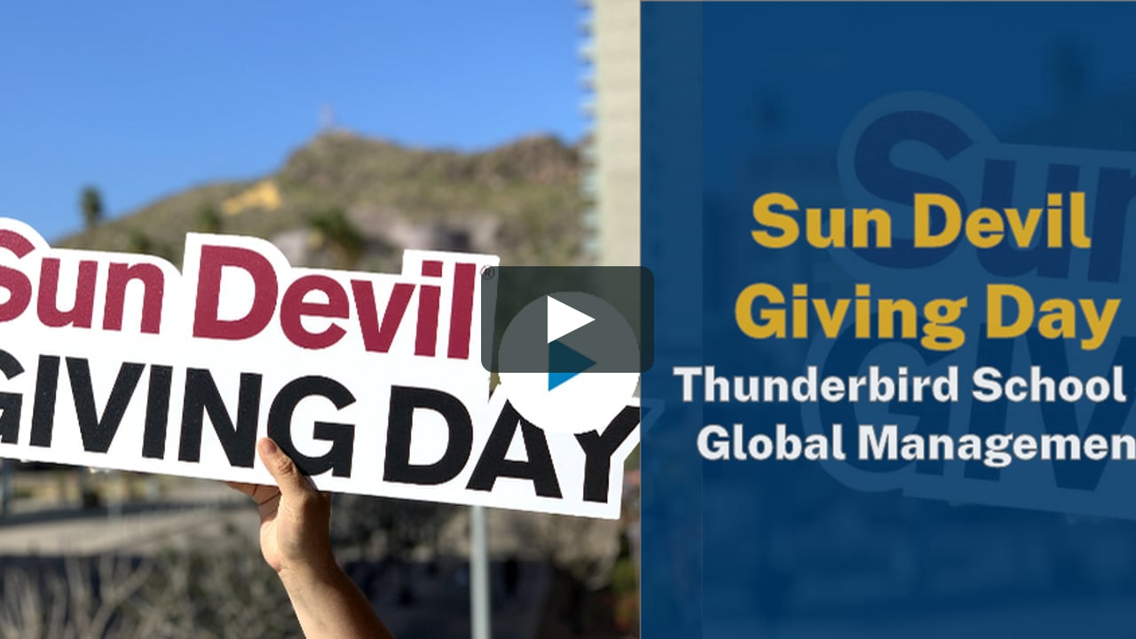 Sun Devil Giving Day Thunderbird School of Global Management on Vimeo