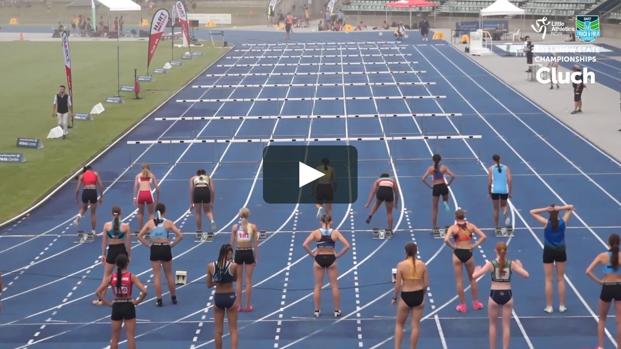 U15 Girls 90m hurdles heat 1 live stream 2023 LANSW State