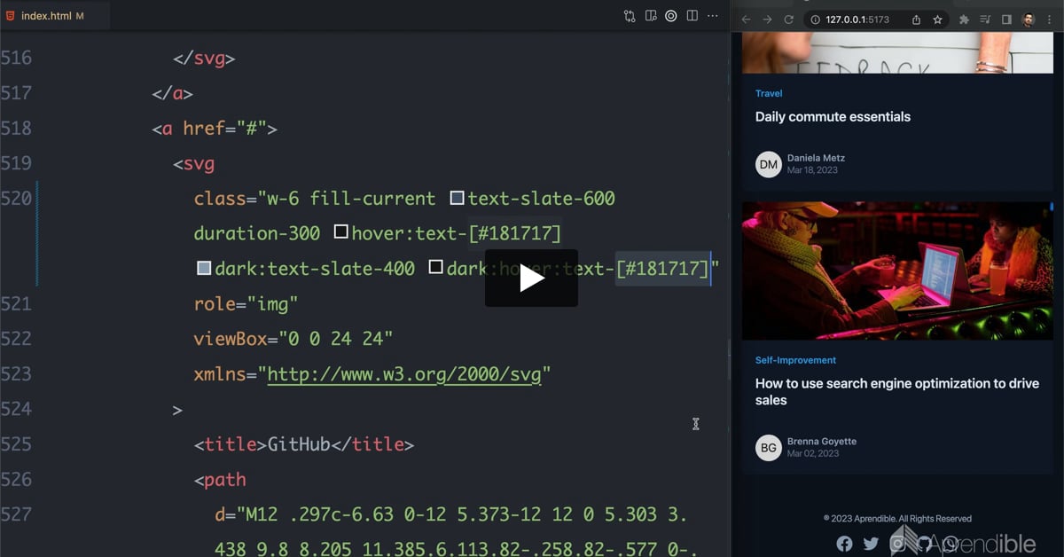 22. Soporte dark mode para el footer