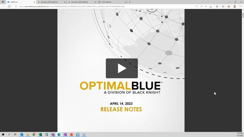 Optimal Blue PPE: April Release Webcast