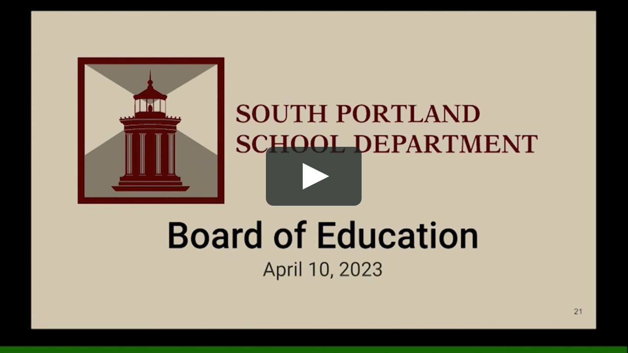 spboe_20230410 South Portland Board of Education April 10 2023