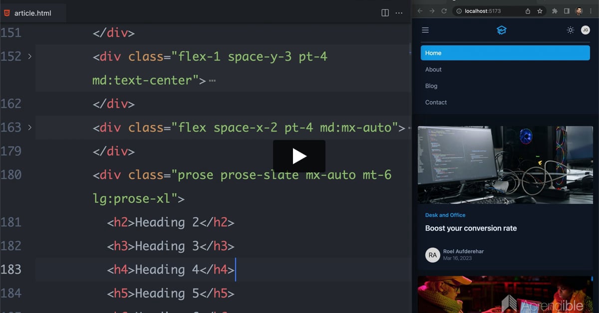 26. Soporte dark mode para la página `article`