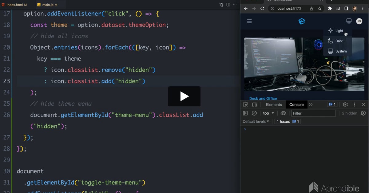 30. Menú para seleccionar el tema - Parte 2