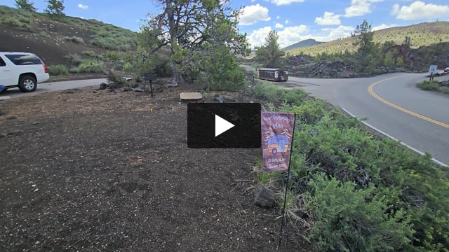 Campsite Number 2 is the best at the Lava Flow campground. It has a long driveway and elevated location that provides wonderful views.