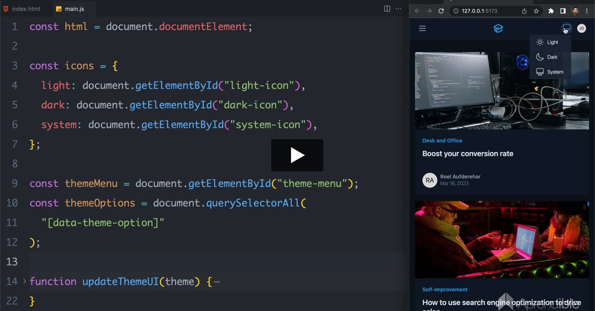 31. Menú para seleccionar el tema - Parte 3