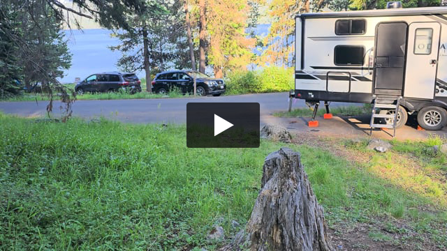 Site A034 is a double site for rigs parked front to back on a pull-through driveway.