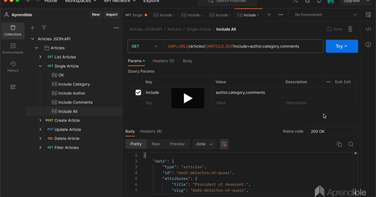 94. Probando la inclusión de relaciones con Postman