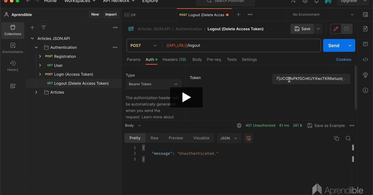 97. Probando la autenticación con Postman