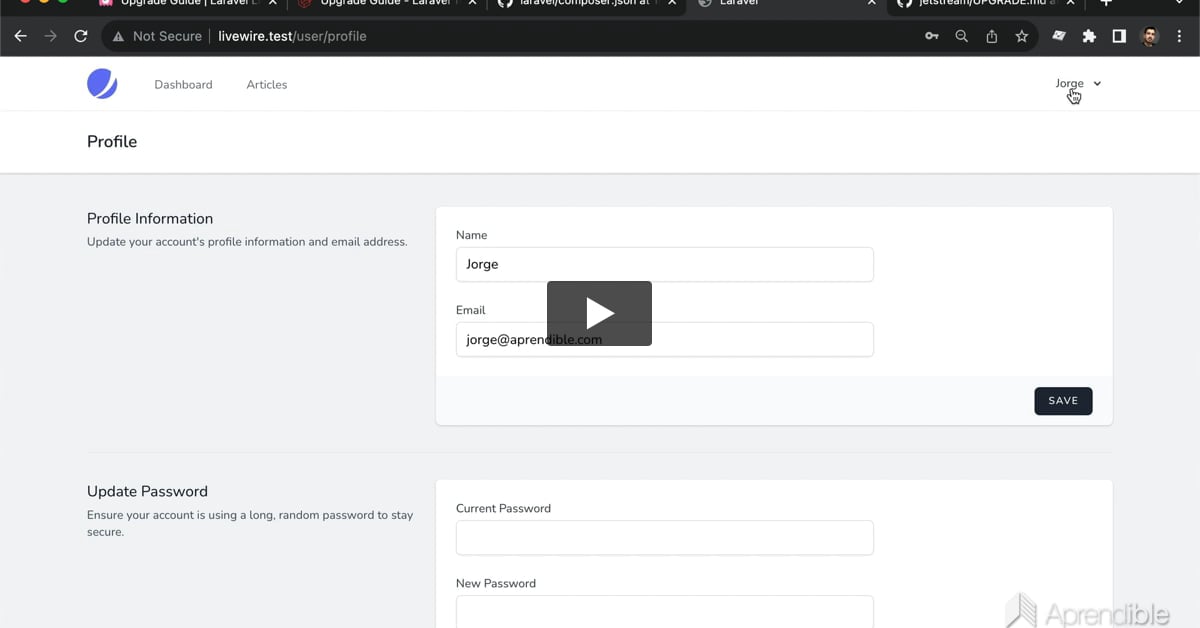 43. Actualizando la versión de Jetstream