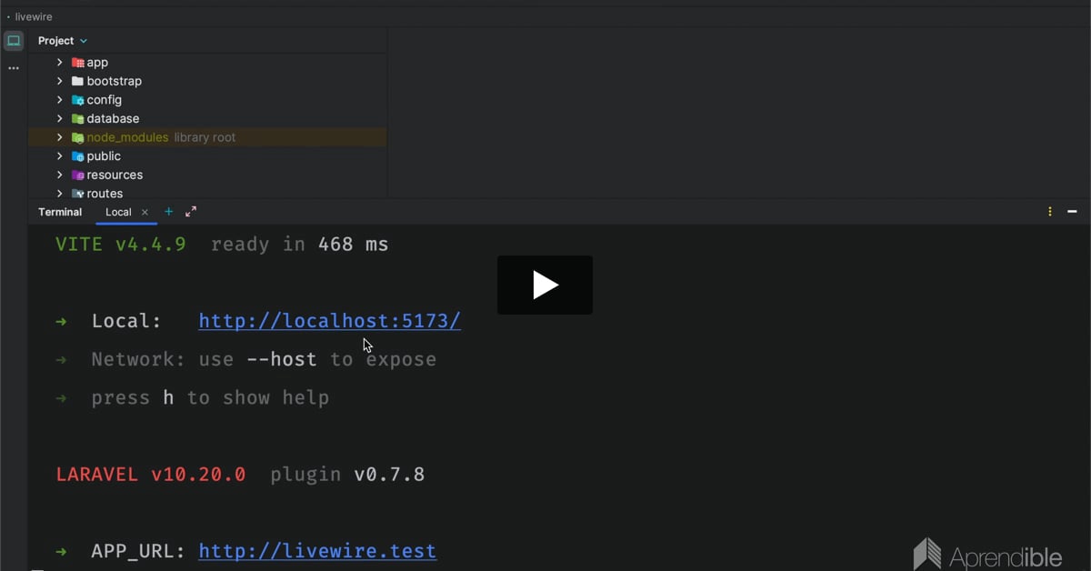 44. Instalando Vite con Jetstream