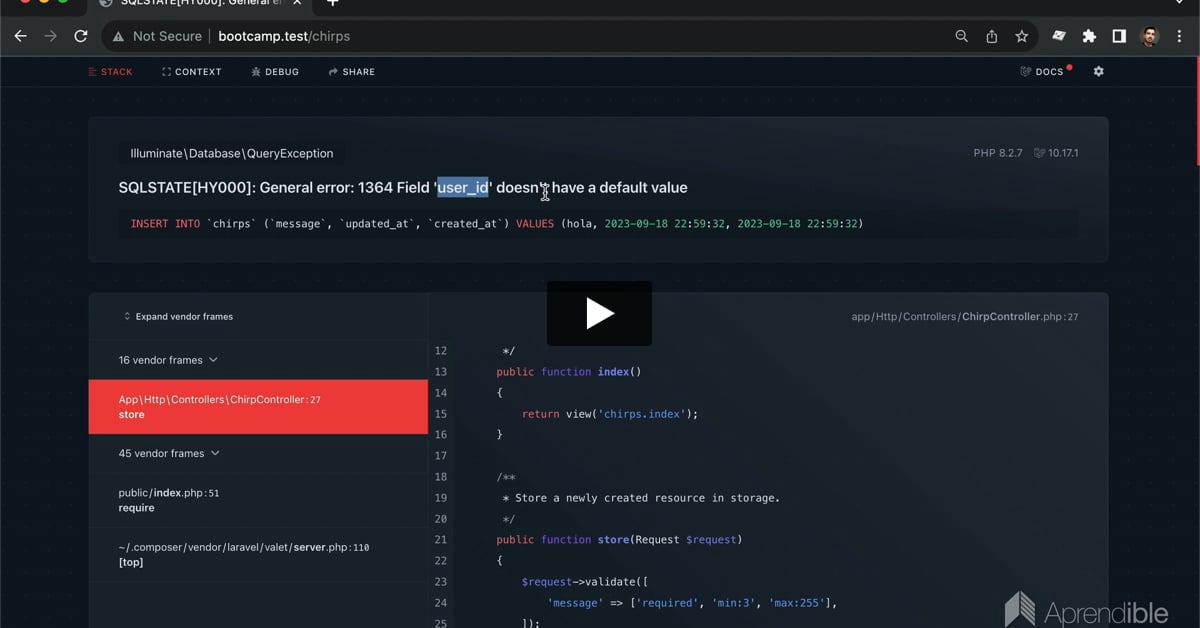 15. Base de datos relacional con Eloquent en Laravel 10