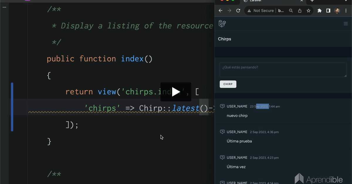16. Listado de chirps