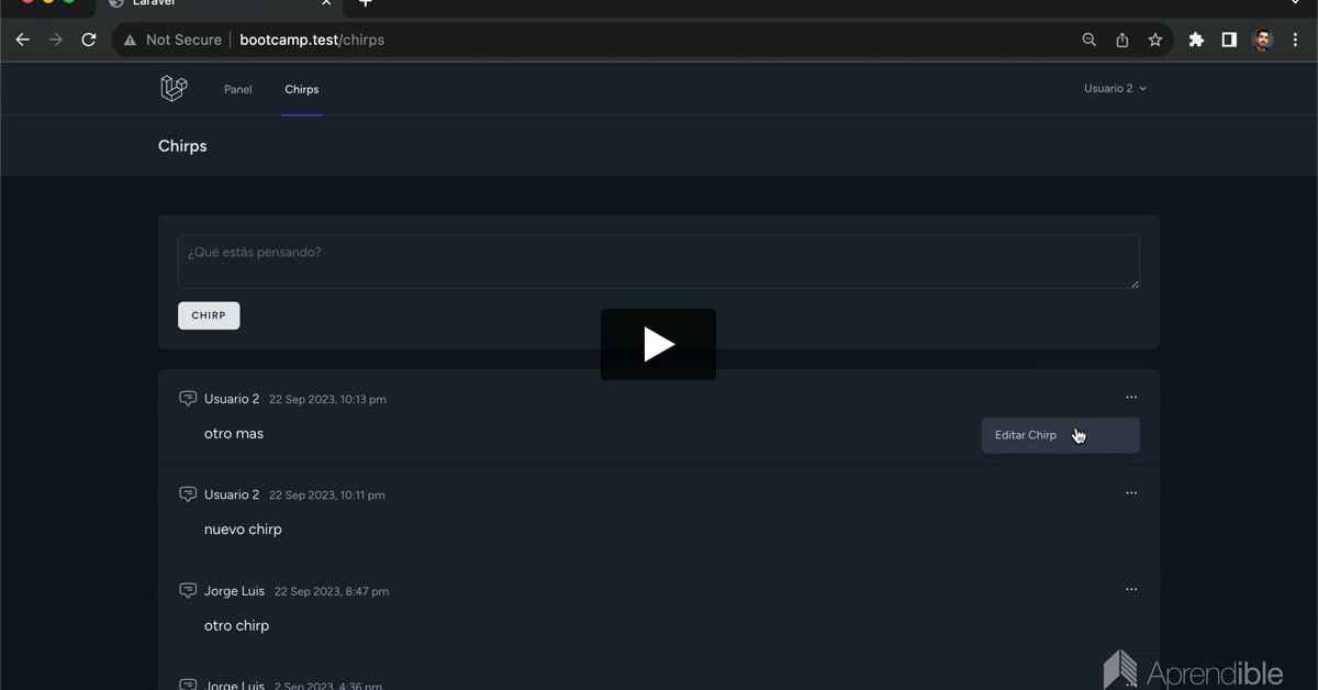 18. Formulario para editar registros