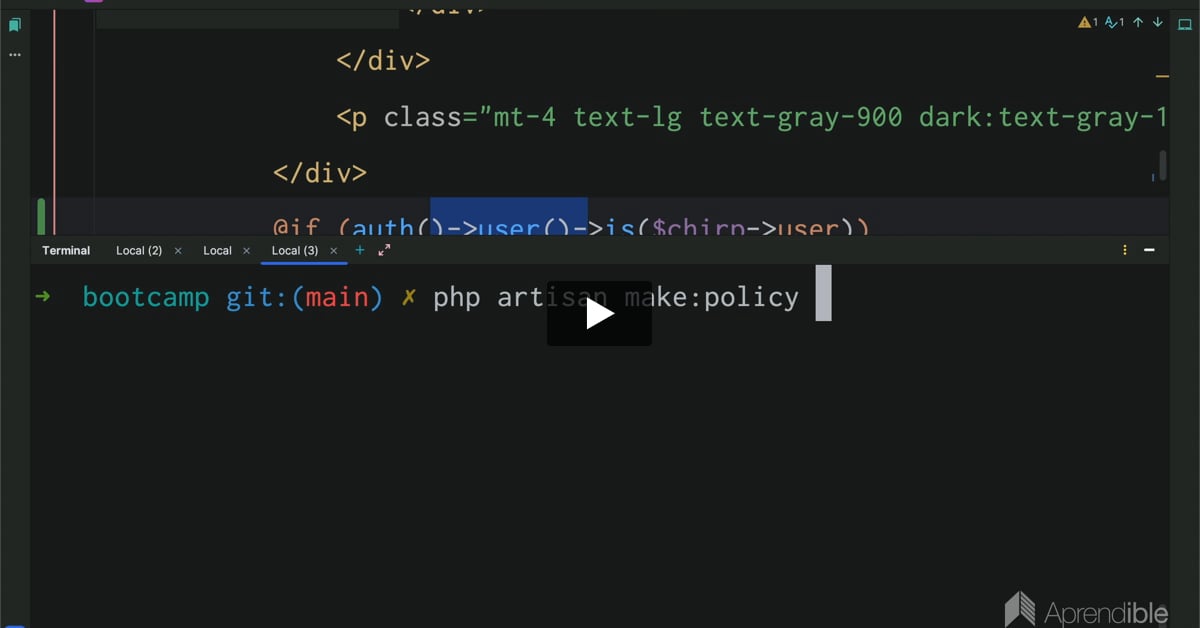 21. Políticas de Acceso en Laravel