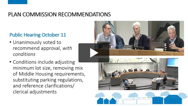 Building Opportunity for Housing Plan Commission Recap