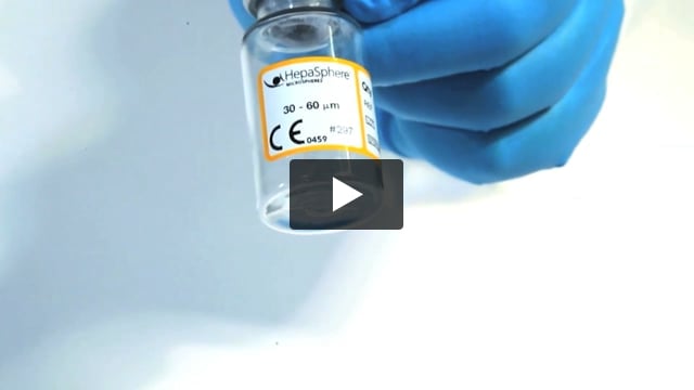 Microesferas HepaSphere™: preparação DOXO pré-solubilizada de 50 mg
