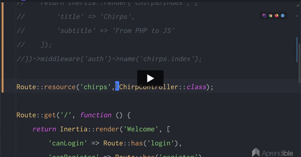 14. Route Resource con Inertia REACT