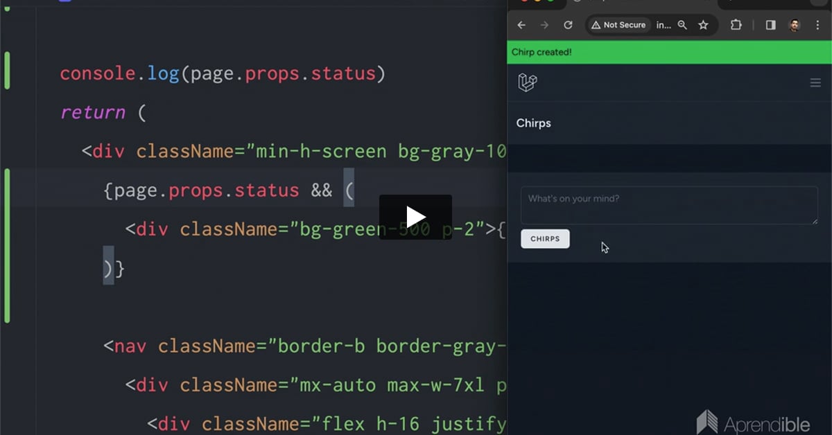 20. Mensajes de sesión con Inertia React