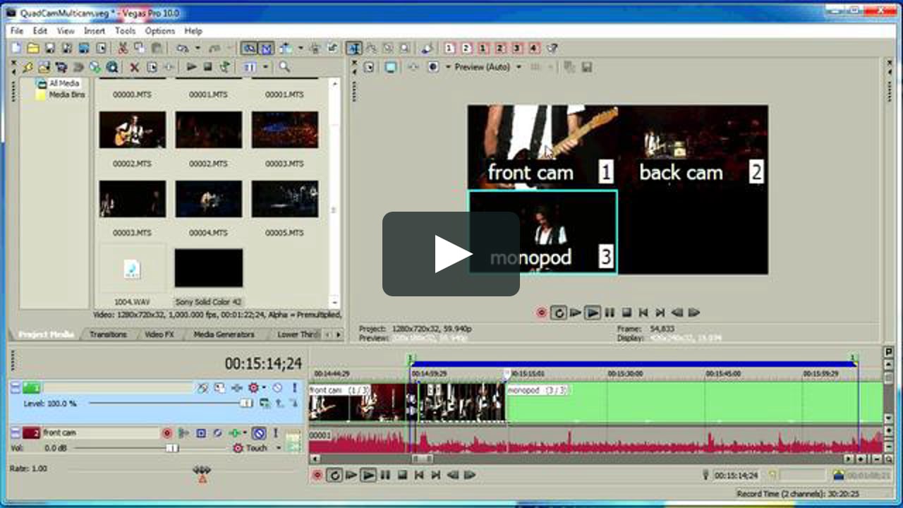 get video preview on sony vegas 14