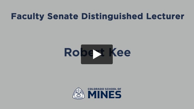 Faculty Senate Distinguished Lecturer | Robert Kee