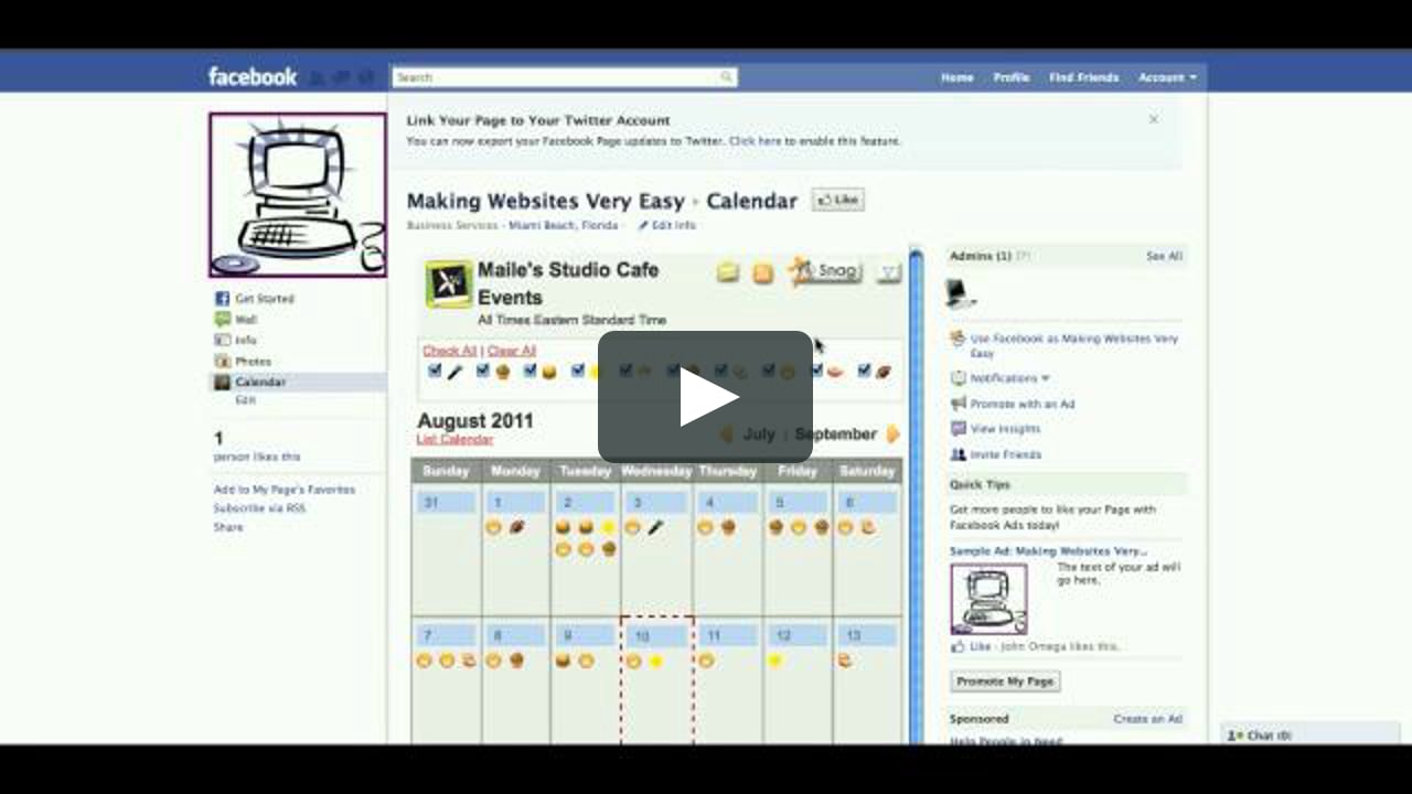 Add Calendar to Facebook Fan Page Squareberry on Vimeo