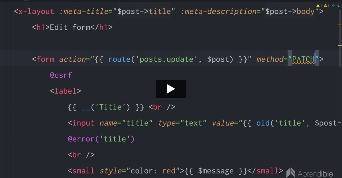21. Formulario para editar en Laravel 11