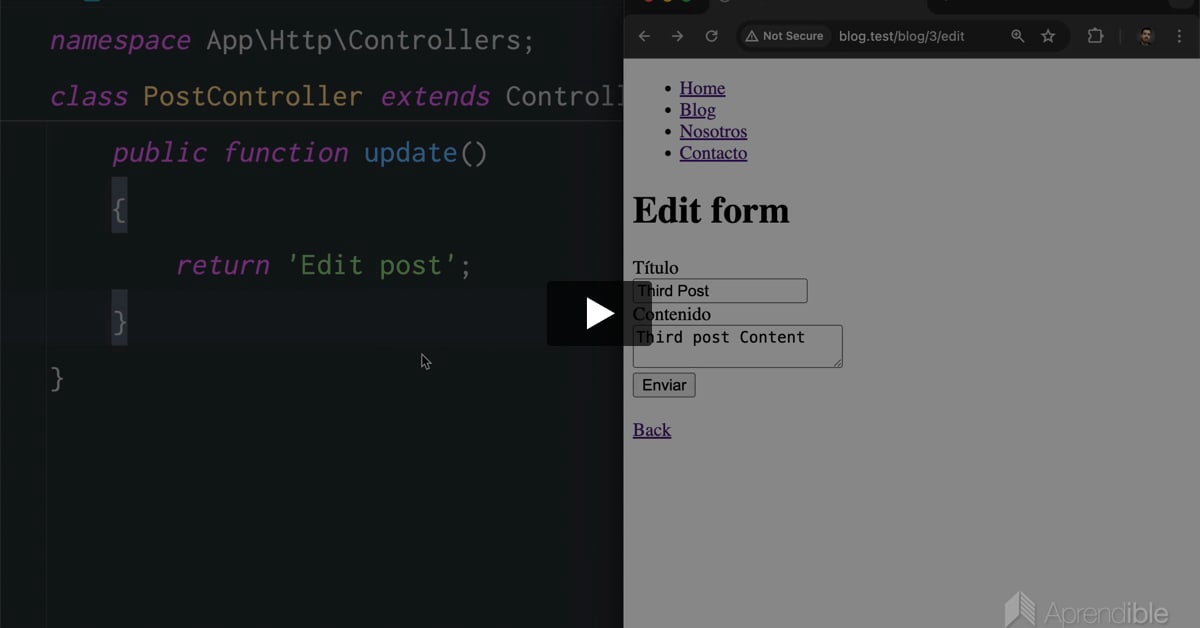 22. Eloquent: Actualizar registros en base de datos