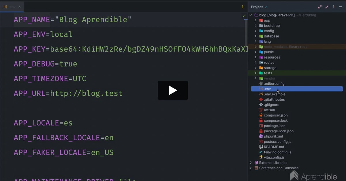 34. Qué son variables de entorno en Laravel