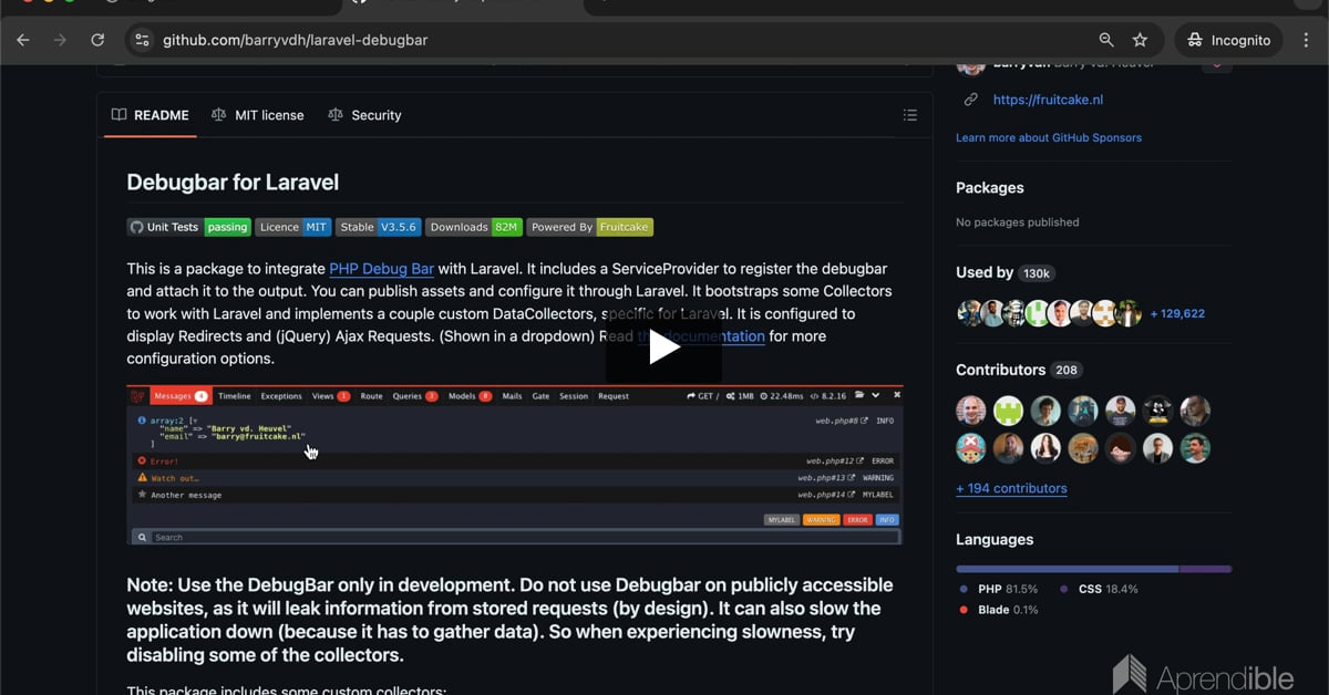 2. Barra de depuración