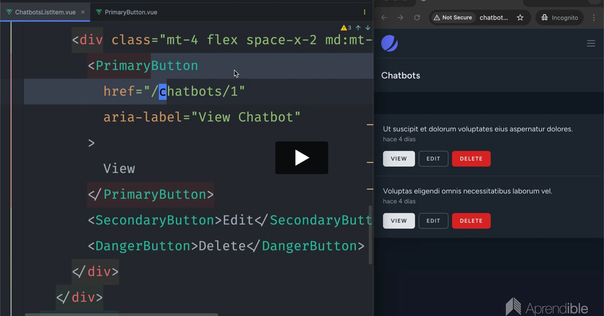 11. Restructurando los botones de Jetstream Vue