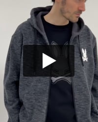 ニットライク ハニカムウェーブ ジップパーカ