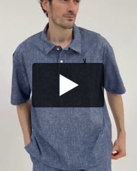 Dot Airメッシュメランジポロカラーシャツ