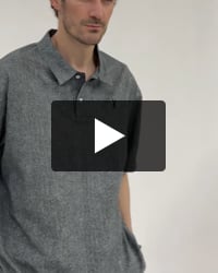 Dot Airメッシュメランジポロカラーシャツ