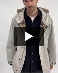 ロゴエンボス ショートモッズコート