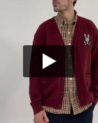 ブークレ アニマルバニーワッペン カーディガン