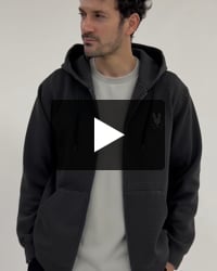 ワンポイントバニー ワッフルダブルジップパーカ