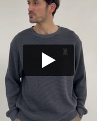 ツートンワッフル クルーネックスウェット