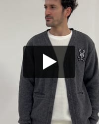 ブークレ アニマルバニーワッペン カーディガン