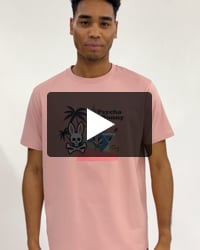 トロピカル アートワーク ピマコットンTシャツ