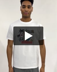 トロピカル アートワーク ピマコットンTシャツ