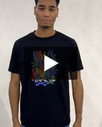 マルチカラーBUNNYラバープリントTシャツ