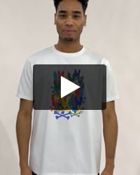 マルチカラーBUNNYラバープリントTシャツ