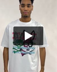 タイポグラフィグラデロゴ プリントTシャツ