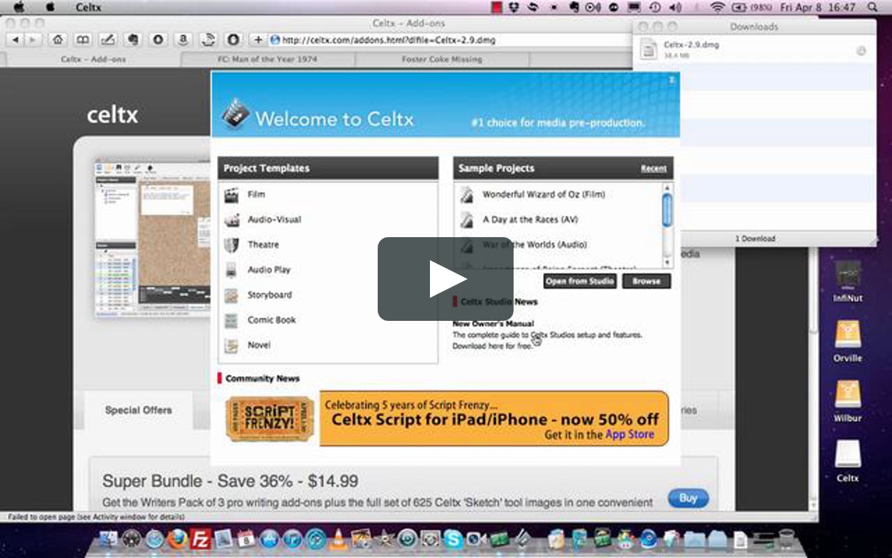 free celtx download for mac