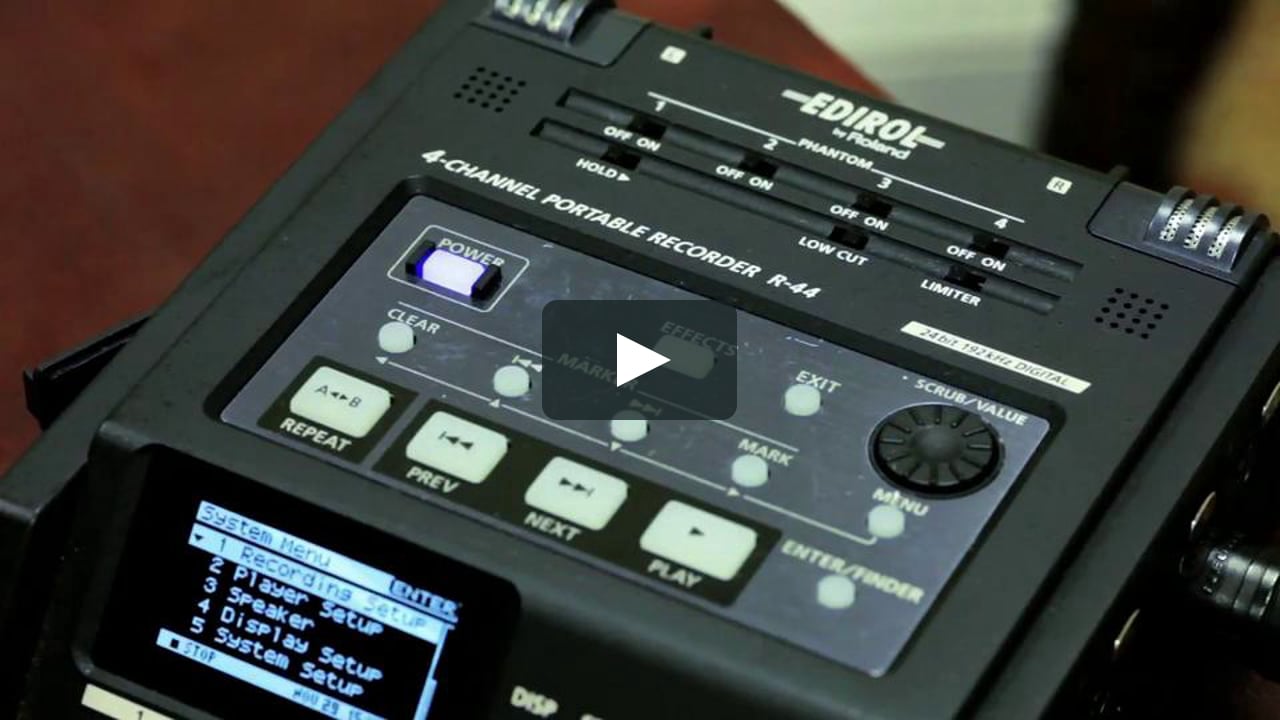 Belachelijk Herinnering dam How to use the Edirol R44 field recorder in Media studies on Vimeo