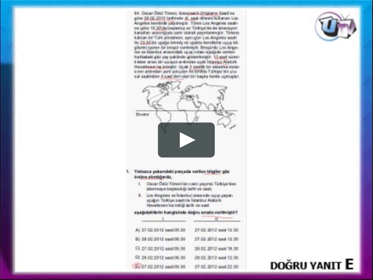 23 Haziran 2012 Lys 3 Cografya Soru Cozumleri On Vimeo