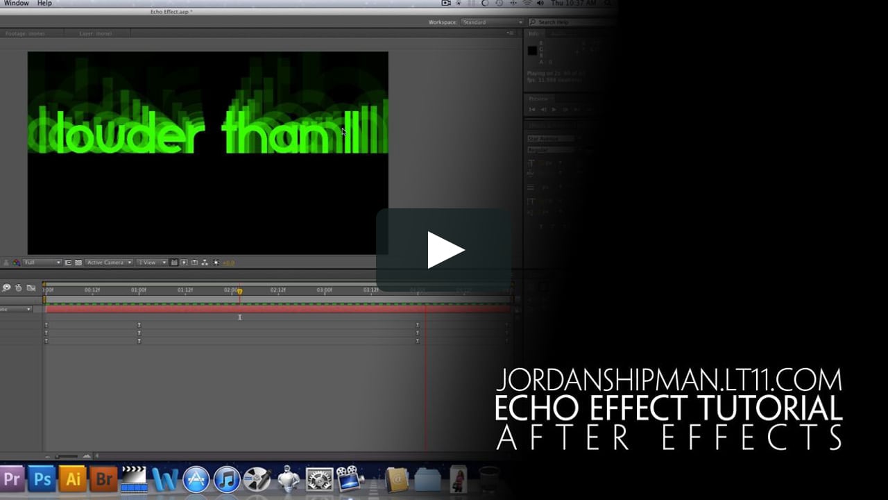 Credentials Hen this Echo Effect After Effects Tutorial on Vimeo