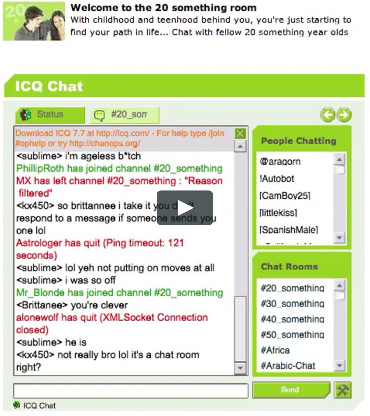 icq chat rooms